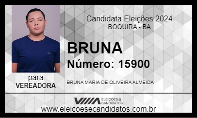 Candidato BRUNA 2024 - BOQUIRA - Eleições