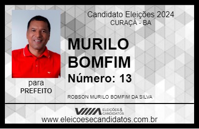 Candidato MURILO BOMFIM 2024 - CURAÇÁ - Eleições