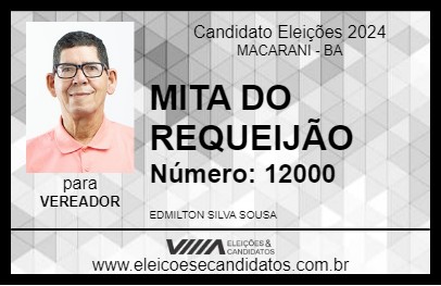 Candidato MITA DO REQUEIJÃO 2024 - MACARANI - Eleições