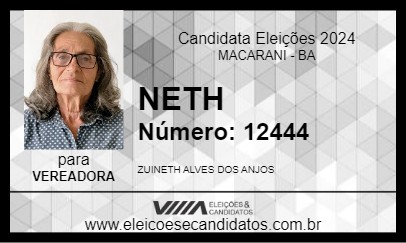 Candidato NETH 2024 - MACARANI - Eleições