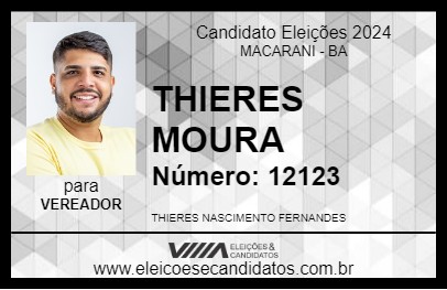 Candidato THIERES MOURA 2024 - MACARANI - Eleições