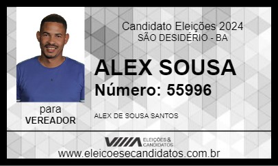 Candidato ALEX SOUSA 2024 - SÃO DESIDÉRIO - Eleições