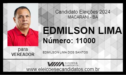 Candidato EDMILSON LIMA 2024 - MACARANI - Eleições