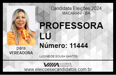 Candidato PROFESSORA LU 2024 - MACARANI - Eleições