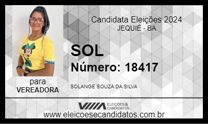 Candidato SOL 2024 - JEQUIÉ - Eleições