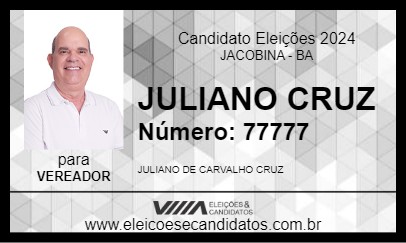 Candidato JULIANO CRUZ 2024 - JACOBINA - Eleições