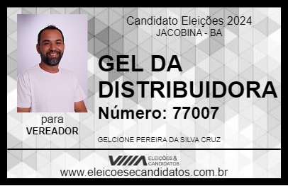 Candidato GEL DA DISTRIBUIDORA 2024 - JACOBINA - Eleições