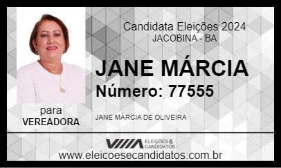 Candidato JANE MÁRCIA 2024 - JACOBINA - Eleições