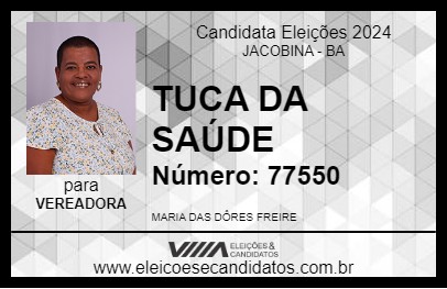 Candidato TUCA DA SAÚDE 2024 - JACOBINA - Eleições