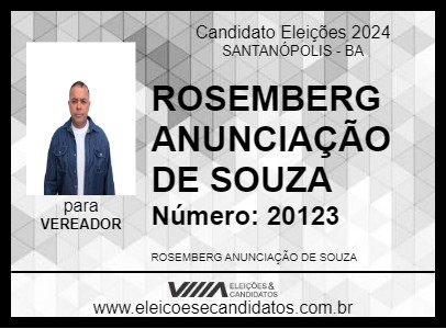 Candidato SINHO SOUZA 2024 - SANTANÓPOLIS - Eleições