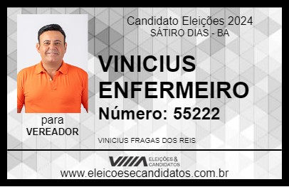 Candidato VINICIUS ENFERMEIRO 2024 - SÁTIRO DIAS - Eleições