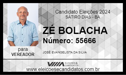 Candidato ZÉ BOLACHA 2024 - SÁTIRO DIAS - Eleições