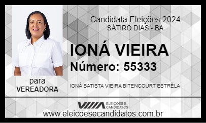 Candidato IONÁ VIEIRA 2024 - SÁTIRO DIAS - Eleições