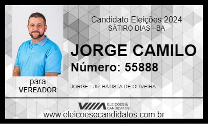 Candidato JORGE CAMILO 2024 - SÁTIRO DIAS - Eleições