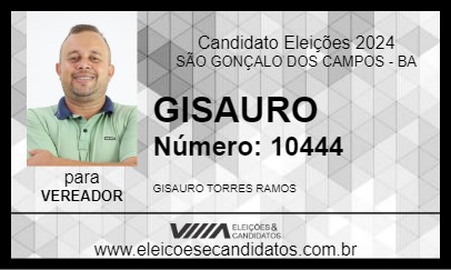 Candidato GISAURO 2024 - SÃO GONÇALO DOS CAMPOS - Eleições