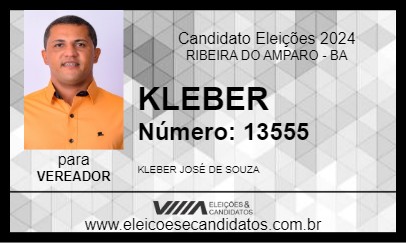 Candidato KLEBER 2024 - RIBEIRA DO AMPARO - Eleições