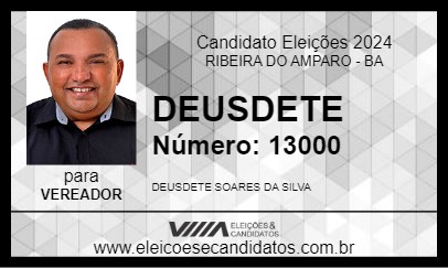 Candidato DEUSDETE 2024 - RIBEIRA DO AMPARO - Eleições