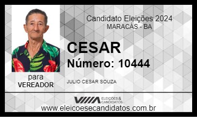 Candidato CESAR 2024 - MARACÁS - Eleições