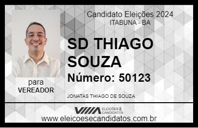 Candidato SD THIAGO SOUZA 2024 - ITABUNA - Eleições