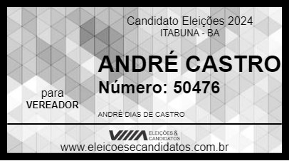 Candidato ANDRÉ CASTRO 2024 - ITABUNA - Eleições