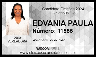 Candidato EDVANIA PAULA 2024 - ESPLANADA - Eleições