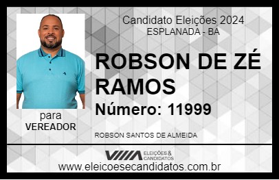 Candidato ROBSON DE ZÉ RAMOS 2024 - ESPLANADA - Eleições