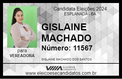 Candidato GISLAINE MACHADO 2024 - ESPLANADA - Eleições