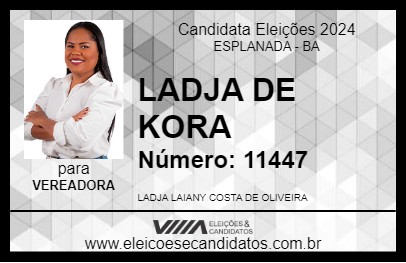 Candidato LADJA DE KORA 2024 - ESPLANADA - Eleições