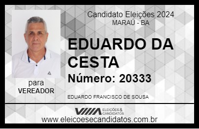 Candidato EDUARDO DA CESTA 2024 - MARAÚ - Eleições