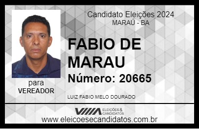 Candidato FABIO DE MARAU 2024 - MARAÚ - Eleições