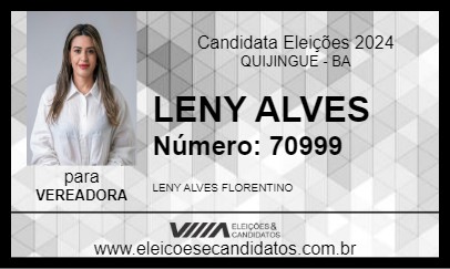 Candidato LENY ALVES 2024 - QUIJINGUE - Eleições