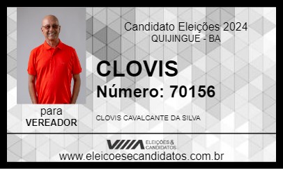 Candidato CLOVIS 2024 - QUIJINGUE - Eleições