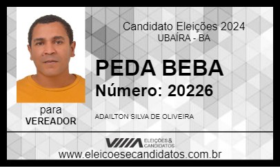 Candidato PEDA BEBA 2024 - UBAÍRA - Eleições