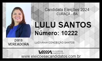 Candidato LULU SANTOS 2024 - CURAÇÁ - Eleições