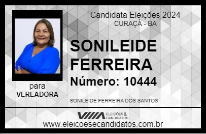 Candidato SONILEIDE FERREIRA 2024 - CURAÇÁ - Eleições