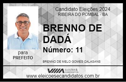 Candidato BRENNO DE DADÁ 2024 - RIBEIRA DO POMBAL - Eleições