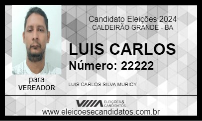 Candidato LUIS CARLOS 2024 - CALDEIRÃO GRANDE - Eleições