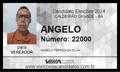 Candidato ANGELO 2024 - CALDEIRÃO GRANDE - Eleições