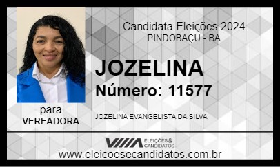 Candidato JOZELINA 2024 - PINDOBAÇU - Eleições