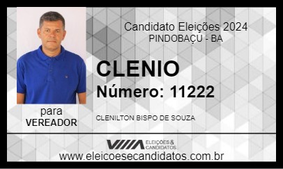 Candidato CLENIO 2024 - PINDOBAÇU - Eleições