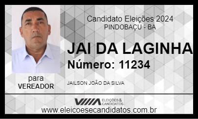 Candidato JAI DA LAGINHA 2024 - PINDOBAÇU - Eleições