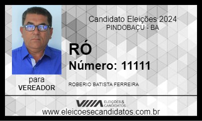 Candidato RÓ 2024 - PINDOBAÇU - Eleições