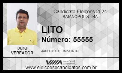 Candidato LITO 2024 - BAIANÓPOLIS - Eleições