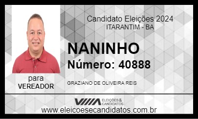 Candidato NANINHO 2024 - ITARANTIM - Eleições