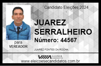 Candidato JUAREZ SERRALHEIRO 2024 - ITAPETINGA - Eleições