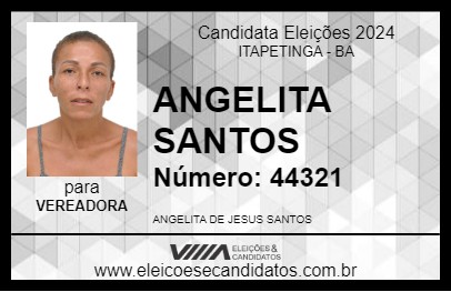 Candidato ANGELITA SANTOS 2024 - ITAPETINGA - Eleições