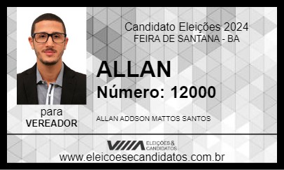 Candidato ALLAN MATTOS 2024 - FEIRA DE SANTANA - Eleições