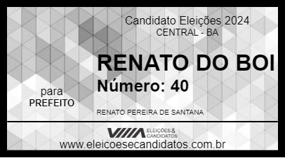 Candidato RENATO DO BOI 2024 - CENTRAL - Eleições