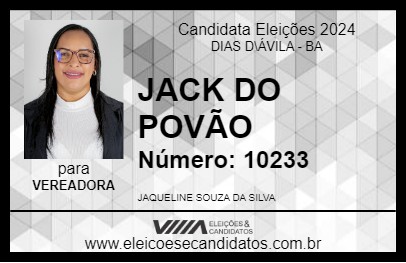 Candidato JACK DO POVÃO 2024 - DIAS D\ÁVILA - Eleições