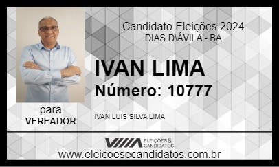 Candidato IVAN LIMA 2024 - DIAS D\ÁVILA - Eleições